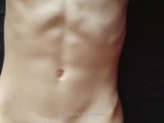 Skinny sexy nude girl abdominals fitness model 4/16