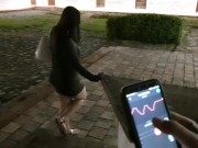 Stranger Controls my Vibrator Lovense/ in Public square and makes me have a Big Squirt kathalina7777 10/16