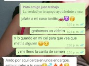 chupando verga y leche del amigo chapulín de mi esposo, me llena la cara de semen 4/16