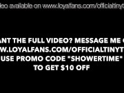 Ana graves fucks Midget Tiny Texie sex tape in the shower 11/16