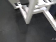 HUNT4K Cuckold for cash permits hunter to fuck his GF in the empty gym 16/16