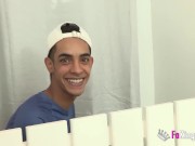 Busty blonde MILF gets surprised by the BIG COCK this young dude has 6/16