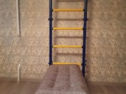 BBW slave tastes flogger on her big juicy ass 1/16