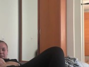 18 old  girl with hairy pussy masturbates and cums 5/16