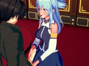 Aqua getting fucked hard then given a facial - Konosuba Hentai. 1/16