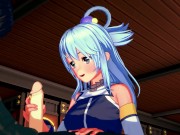 Aqua getting fucked hard then given a facial - Konosuba Hentai. 2/16
