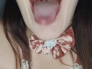 Lika Lax plays with strawberries in her mouth and fucks herself in the throat 3/16