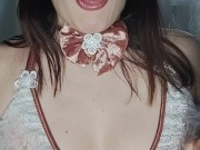 Lika Lax plays with strawberries in her mouth and fucks herself in the throat 5/16