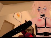 Dommy mommy plays with bitch, VRChat, Lovense, Long distance sex 16/16