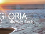 Three hot babes having sex on public beaches 1/16