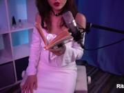 A beauty reads a book and masturbates. Literary orgasm from sexy beauty ( 4K ULTRA HD ) 4/16