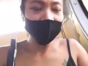 Slave May risky and shameless flashing in bus and station 11/16