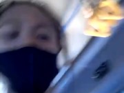 Slave May risky and shameless flashing in bus and station 13/16