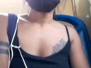 Slave May risky and shameless flashing in bus and station 9/16