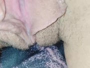 Playing in wife’s ruined pussy after BBC creampie 15/16