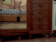 TEEN con TRECCINE vuole la sborra e SUCCHIA il cazzo in GINOCCHIO lui non resiste 2/16