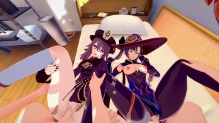 GROUP SEX WITH HU TOA AND MONA - GENSHIN IMPACT PORN - RedTube