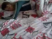 Martina pranks her sexy blonde friend with a huge morning's squirt 15/16