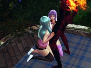 Nanatsu no Taizai Elizabeth Liones and Melascula having fun with the demon 4/16