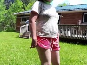 Twerking my delicious big Ass while my nosy neighbors watch 8/16