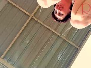 Cute housewife has fun without panties on the swing Slut swings and shows her perfect pussy 3 7/16