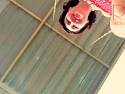 Cute housewife has fun without panties on the swing Slut swings and shows her perfect pussy 3 9/16