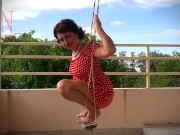 Depraved housewife swinging without panties on a swing FULL VIDEO 16/16