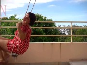 Depraved housewife swinging without panties on a swing FULL VIDEO 2/16