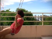 Depraved housewife swinging without panties on a swing FULL VIDEO 4/16