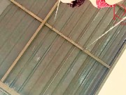 Cute housewife has fun without panties on the swing Slut swings and shows her perfect pussy 3 11/16