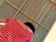 Cute housewife has fun without panties on the swing Slut swings and shows her perfect pussy 3 3/16