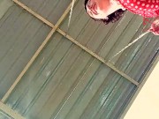 Cute housewife has fun without panties on the swing Slut swings and shows her perfect pussy 3 4/16