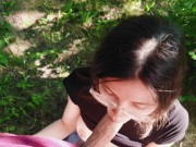 My girlfriend wanted spontaneous sex in a forest grove right next to the path where people pass 4K 8/16