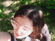 My girlfriend wanted spontaneous sex in a forest grove right next to the path where people pass 4K 9/16