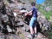 public - mountain hiking ends in outdoor sex- ella b 2k 2/16