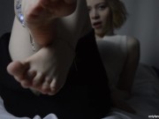 Foot Tease Pov with two Anklets and Heels - Amateur Hot Teen Ellie Dopamine 4/16