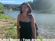 Ava Moore - Exhibition et baise hard en extérieur au Pont du Gard - Final Ejac Faciale 7/16