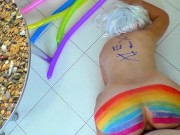 Milf made her stepson happy and gave him her ass 13/16