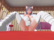 3D HENTAI Yumi strokes her pussy with her paws 13/16