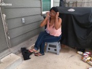 Milf tits bounce and g string butt crack tease in jeans youtuber hard fat nipples 2/16