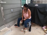 Milf tits bounce and g string butt crack tease in jeans youtuber hard fat nipples 4/16