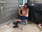 Milf tits bounce and g string butt crack tease in jeans youtuber hard fat nipples 5/16