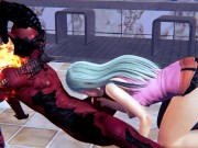 Elizabeth Liones and Demon fucks cowgirl position hentai 3d 7/16