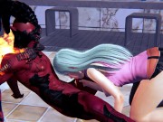 Elizabeth Liones and Demon fucks cowgirl position hentai 3d 8/16