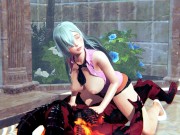 Elizabeth Liones and Demon fucks cowgirl position hentai 3d 9/16