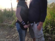 Dick flash - A girl caught me jerking off in a public Park and help me cum 4K - MissCreamy 7/16