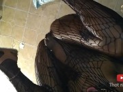 Tag Teaming Petite Ebony Threesome 15/16