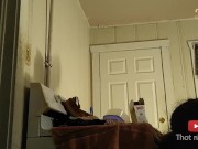 Tag Teaming Petite Ebony Threesome 6/16