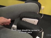 HUNT4K In empty gym hunter pays greedy cuckold cash and impales his GF 2/16