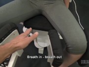 HUNT4K In empty gym hunter pays greedy cuckold cash and impales his GF 3/16